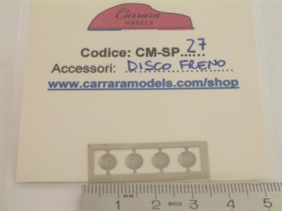 CM-SP27 set 4 pz disco e pinza freno in fotoincisione diametro 5 mm - scala 1:43